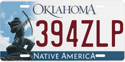 OK license plate 394ZLP