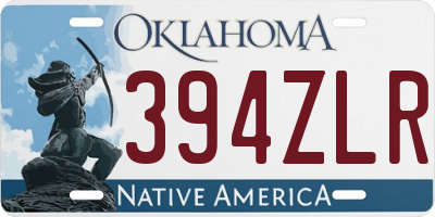 OK license plate 394ZLR