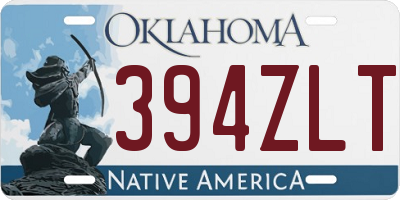 OK license plate 394ZLT