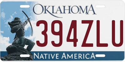 OK license plate 394ZLU