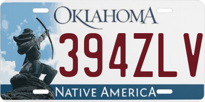 OK license plate 394ZLV