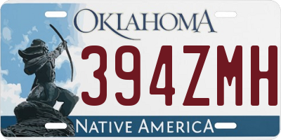 OK license plate 394ZMH