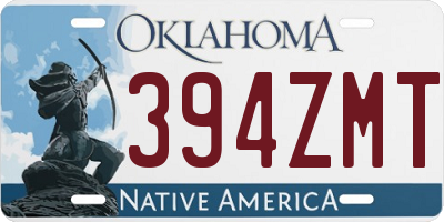 OK license plate 394ZMT