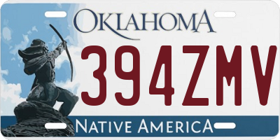 OK license plate 394ZMV