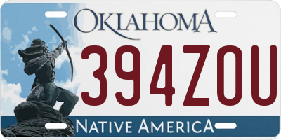 OK license plate 394ZOU