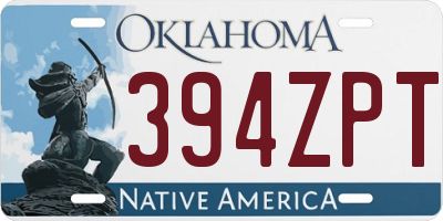 OK license plate 394ZPT