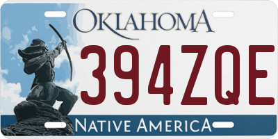 OK license plate 394ZQE
