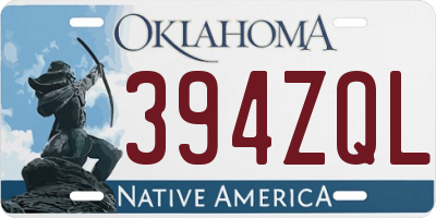 OK license plate 394ZQL
