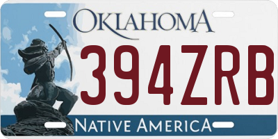 OK license plate 394ZRB