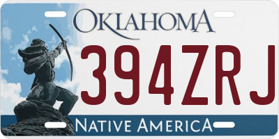 OK license plate 394ZRJ
