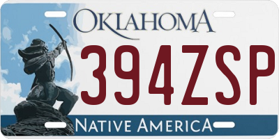 OK license plate 394ZSP