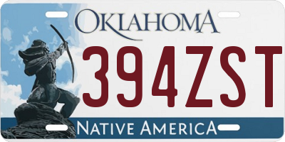 OK license plate 394ZST