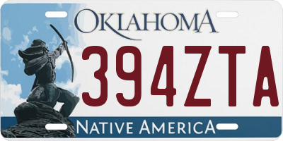 OK license plate 394ZTA