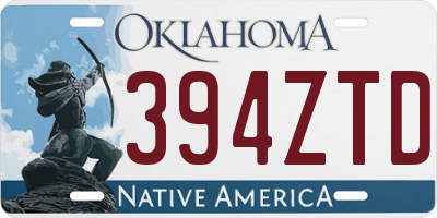 OK license plate 394ZTD