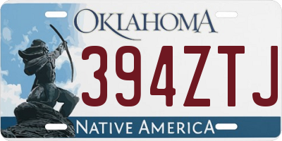 OK license plate 394ZTJ