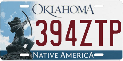 OK license plate 394ZTP