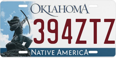 OK license plate 394ZTZ