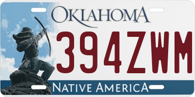 OK license plate 394ZWM