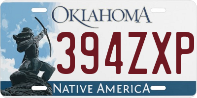 OK license plate 394ZXP
