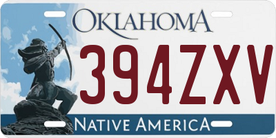 OK license plate 394ZXV