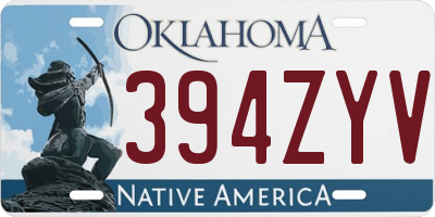 OK license plate 394ZYV