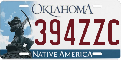 OK license plate 394ZZC