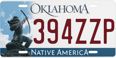 OK license plate 394ZZP