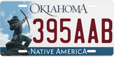 OK license plate 395AAB