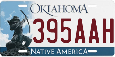 OK license plate 395AAH