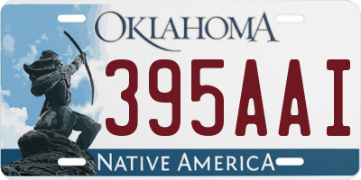 OK license plate 395AAI