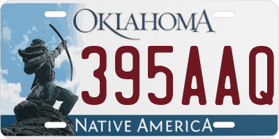 OK license plate 395AAQ