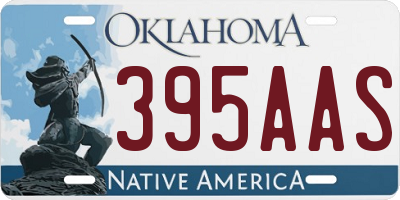 OK license plate 395AAS