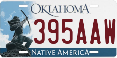 OK license plate 395AAW