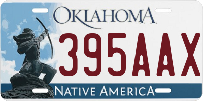 OK license plate 395AAX