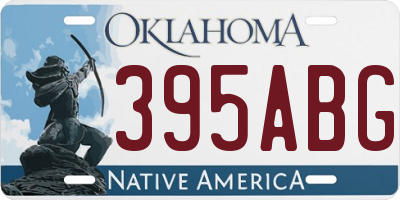 OK license plate 395ABG