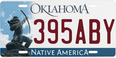 OK license plate 395ABY