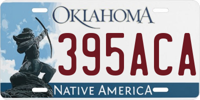 OK license plate 395ACA