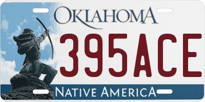 OK license plate 395ACE