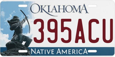 OK license plate 395ACU
