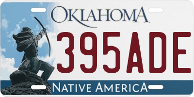OK license plate 395ADE