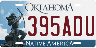 OK license plate 395ADU