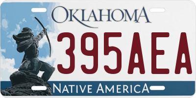 OK license plate 395AEA