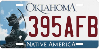 OK license plate 395AFB