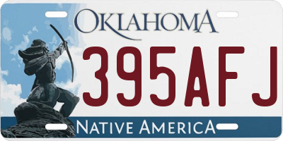 OK license plate 395AFJ