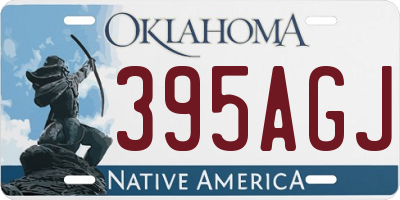 OK license plate 395AGJ
