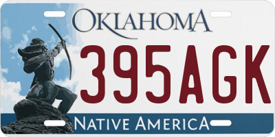 OK license plate 395AGK