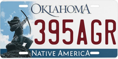 OK license plate 395AGR