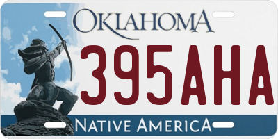 OK license plate 395AHA