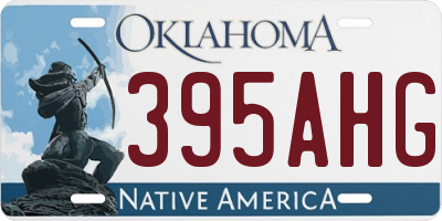 OK license plate 395AHG