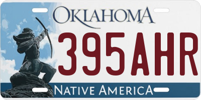 OK license plate 395AHR